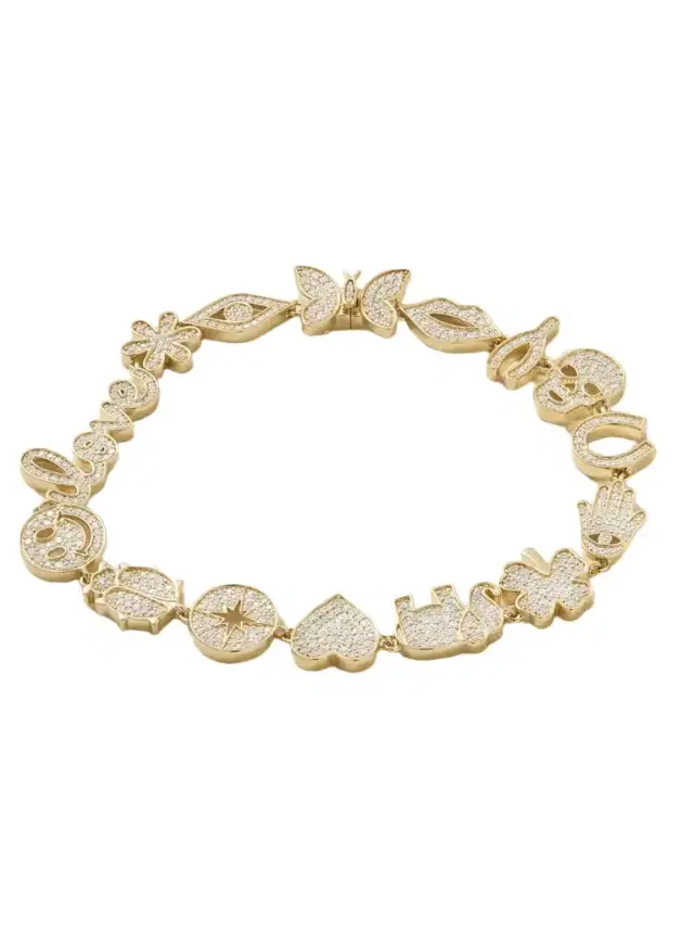 Sydney Evan 15th Anniversary 14-karat Gold Diamond Bracelet
