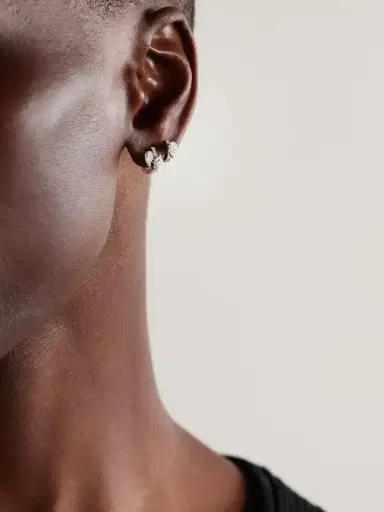 Repossi Serti Sur Vide 18-karat White Gold Diamond Single Earring | Thumbnail 2 Repossi Serti Sur Vide 18-karat White Gold Diamond Single Earring | Thumbnail 2