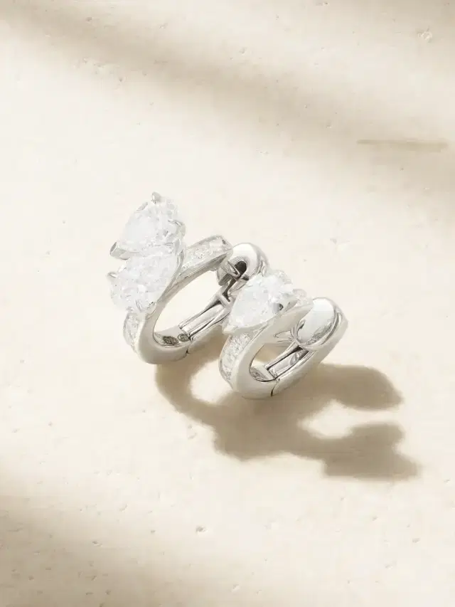 Repossi Serti Sur Vide 18-karat White Gold Diamond Single Earring