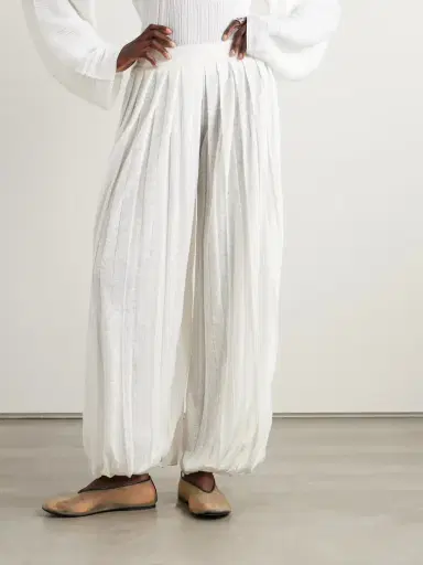 Loro Piana Balloon Pleated Linen Pants | Thumbnail 3