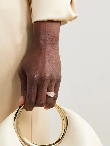 Yvonne Léon Mini Chevalière 9-karat Yellow And White Gold Diamond Signet Ring | Thumbnail 2 Yvonne Léon Mini Chevalière 9-karat Yellow And White Gold Diamond Signet Ring | Thumbnail 2