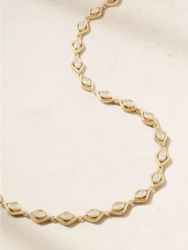 Sydney Evan Evil Eye Eternity 14-karat Gold Diamond Necklace | Thumbnail 4 Sydney Evan Evil Eye Eternity 14-karat Gold Diamond Necklace | Thumbnail 4