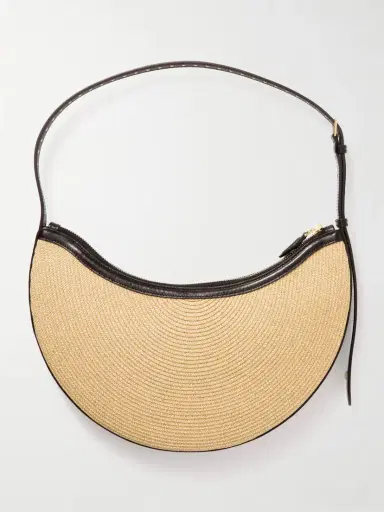 Alaïa Demi Leather-trimmed Raffia Shoulder Bag | Thumbnail 3 Alaïa Demi Leather-trimmed Raffia Shoulder Bag | Thumbnail 3