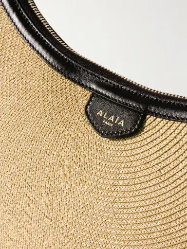 Alaïa Demi Leather-trimmed Raffia Shoulder Bag | Thumbnail 4 Alaïa Demi Leather-trimmed Raffia Shoulder Bag | Thumbnail 4