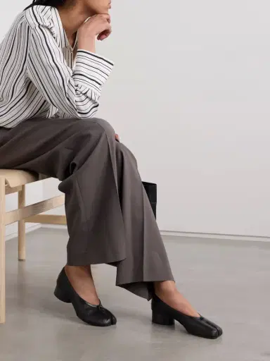 Maison Margiela Tabi Ballerina Split-toe Leather Pumps | Thumbnail 2
