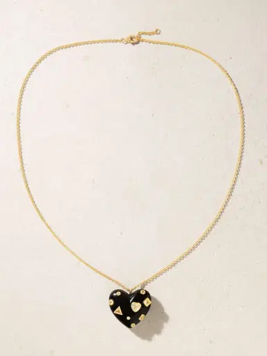 Yvonne Léon 9-karat Gold, Onyx And Topaz Necklace | Thumbnail 4