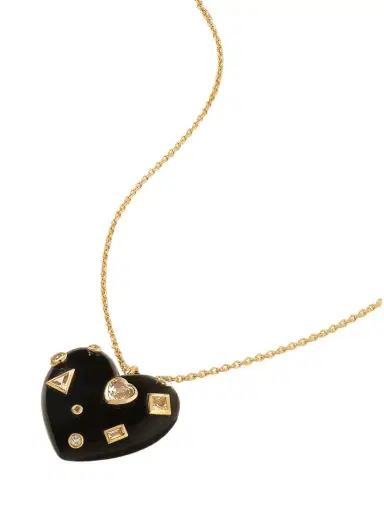 Yvonne Léon 9-karat Gold, Onyx And Topaz Necklace | Thumbnail 1