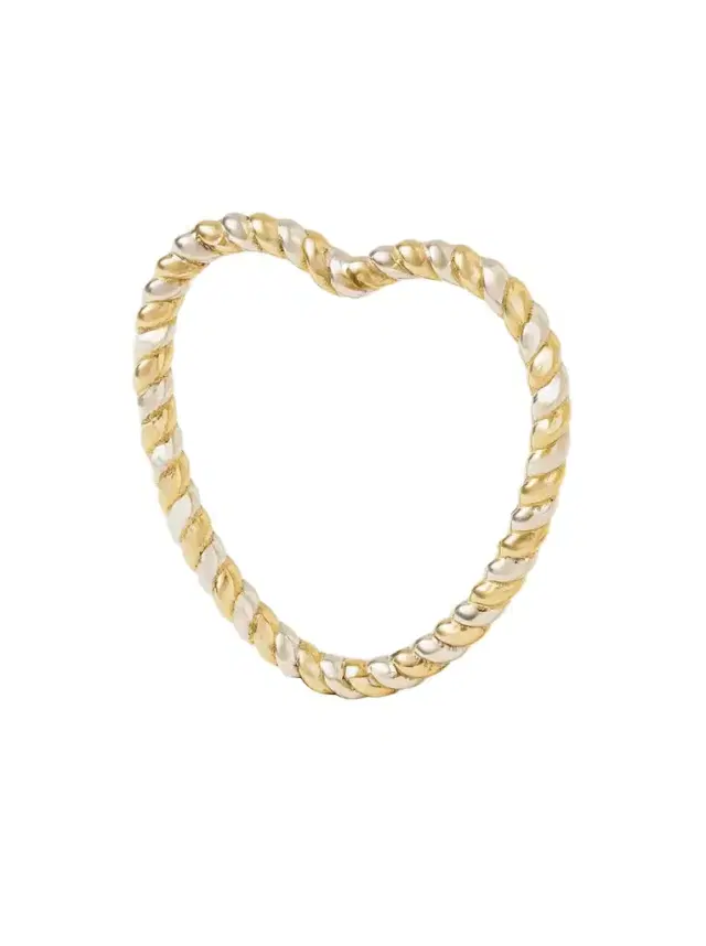9-karat White And Yellow Gold Ring