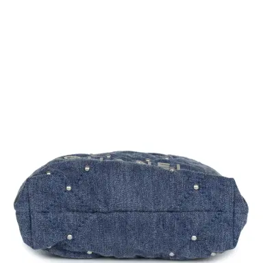 Chanel Chanel Mini 22 Bag Blue Studded Denim Silver Hardware | Thumbnail 7