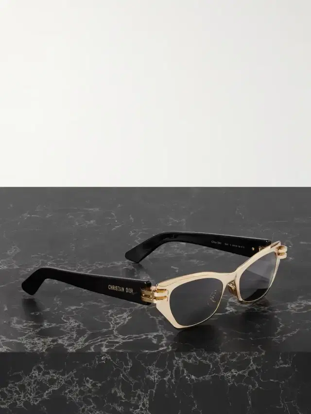 Cdior B3u Cat-eye Acetate And Gold-tone Sunglasses