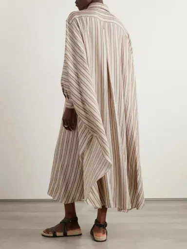 Loro Piana Striped Printed Linen And Silk-blend Kaftan | Thumbnail 3