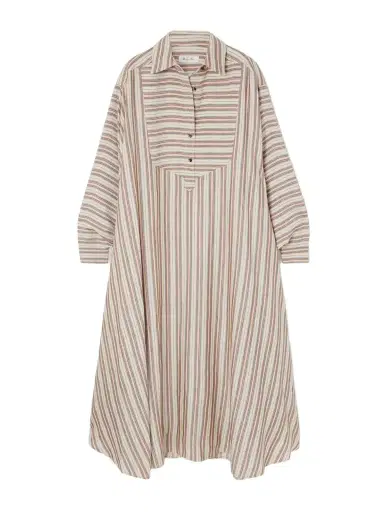 Loro Piana Striped Printed Linen And Silk-blend Kaftan | Thumbnail 1