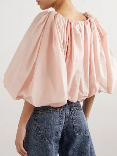 Alaïa Cropped Gathered Taffeta Blouse | Thumbnail 3 Alaïa Cropped Gathered Taffeta Blouse | Thumbnail 3