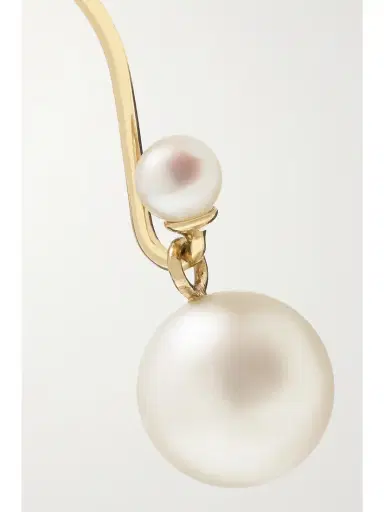 Mizuki 14-karat Gold Pearl Earrings | Thumbnail 4 Mizuki 14-karat Gold Pearl Earrings | Thumbnail 4