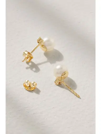 Mizuki Sea Of Beauty 14-karat Gold, Pearl And Diamond Earrings | Thumbnail 3 Mizuki Sea Of Beauty 14-karat Gold, Pearl And Diamond Earrings | Thumbnail 3