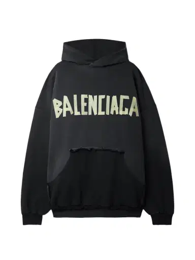 Balenciaga Oversized Distressed Printed Cotton-jersey Hoodie | Thumbnail 1