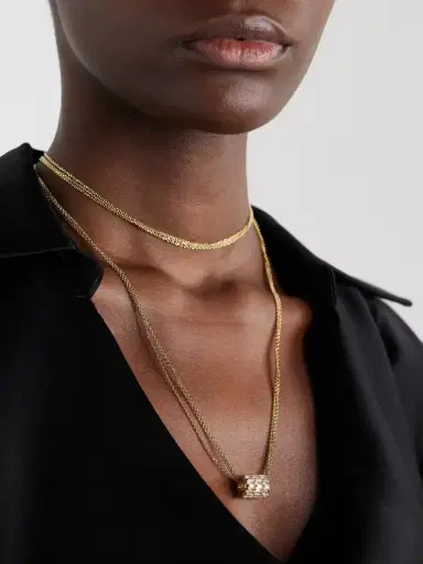 Suzanne Kalan 18-karat Gold Diamond Necklace | Thumbnail 2