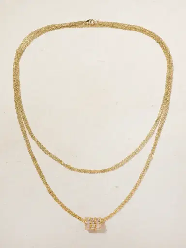 Suzanne Kalan 18-karat Gold Diamond Necklace | Thumbnail 4