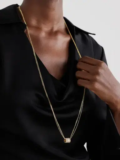 Suzanne Kalan 18-karat Gold Diamond Necklace | Thumbnail 5