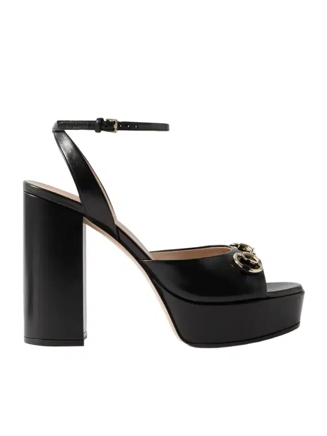 Lady Horsebit-detailed Leather Platform Sandals
