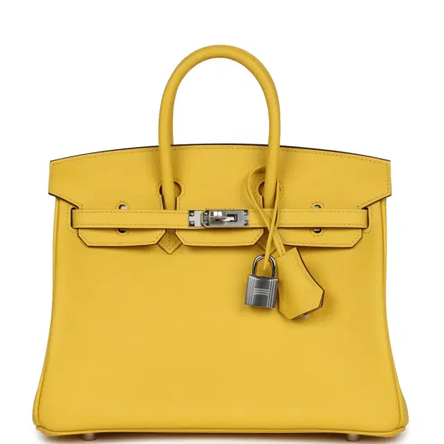 hermes Hermes Birkin 25 Jaune de Naples Swift Palladium Hardware