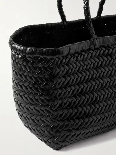 Dragon Diffusion Bamboo Triple Jump Small Woven Leather Tote | Thumbnail 4