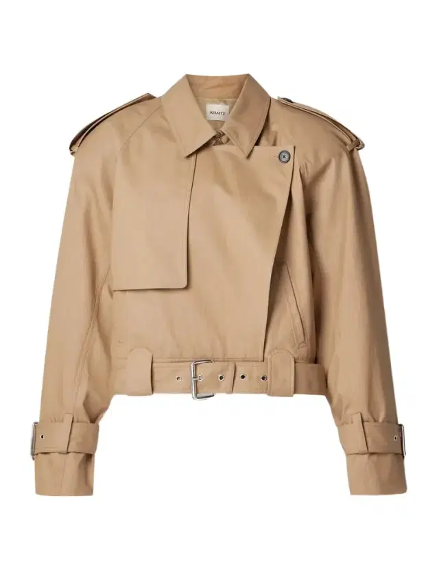 Hammond Cropped Belted Cotton-blend Twill Trench Coat