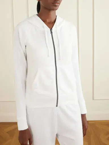 James Perse French Cotton-terry Hoodie | Thumbnail 3 James Perse French Cotton-terry Hoodie | Thumbnail 3