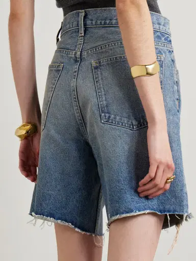 Nili Lotan Russel Frayed Denim Shorts | Thumbnail 3 Nili Lotan Russel Frayed Denim Shorts | Thumbnail 3