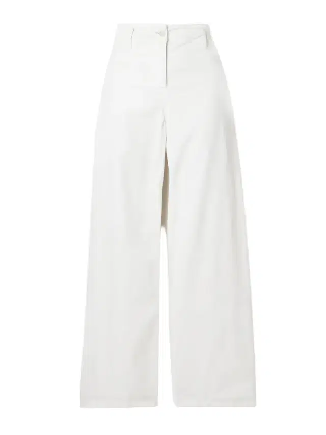 Megan Cotton-blend Twill Wide-leg Pants