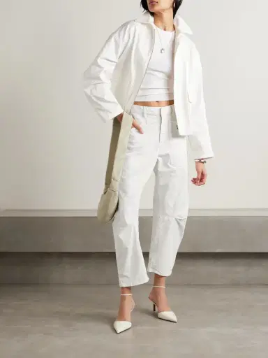 Nili Lotan Shon Cotton-blend Twill Tapered Pants | Thumbnail 2