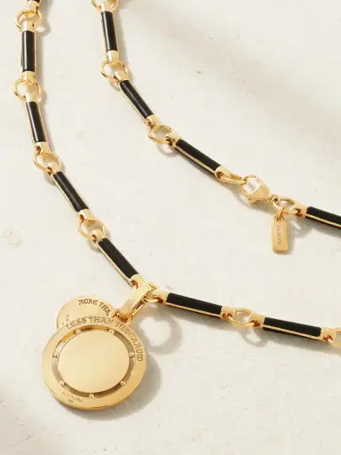 Foundrae Ever Growing Vivacity 18-karat Gold Onyx Necklace | Thumbnail 3