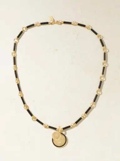 Foundrae Ever Growing Vivacity 18-karat Gold Onyx Necklace | Thumbnail 4