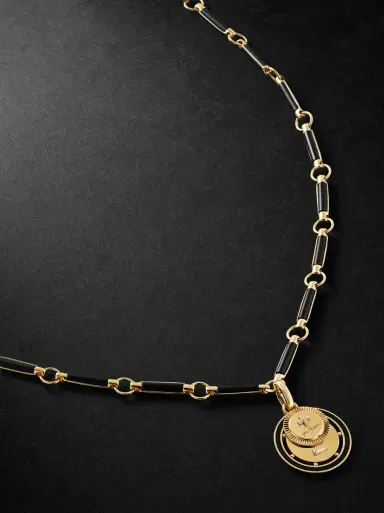 Foundrae Ever Growing Vivacity 18-karat Gold Onyx Necklace | Thumbnail 7