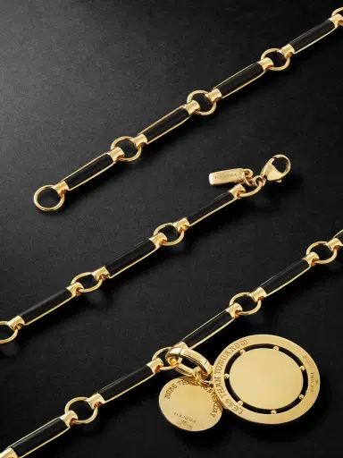 Foundrae Ever Growing Vivacity 18-karat Gold Onyx Necklace | Thumbnail 9