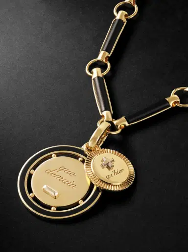 Foundrae Ever Growing Vivacity 18-karat Gold Onyx Necklace | Thumbnail 10
