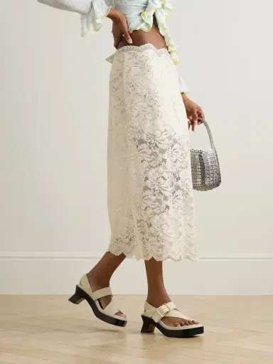 Rabanne Scalloped Lace Midi Skirt | Thumbnail 3 Rabanne Scalloped Lace Midi Skirt | Thumbnail 3