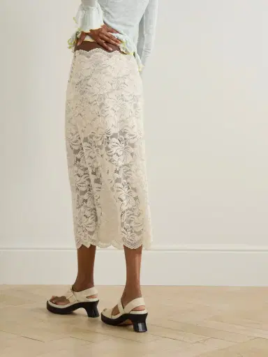 Rabanne Scalloped Lace Midi Skirt | Thumbnail 4 Rabanne Scalloped Lace Midi Skirt | Thumbnail 4