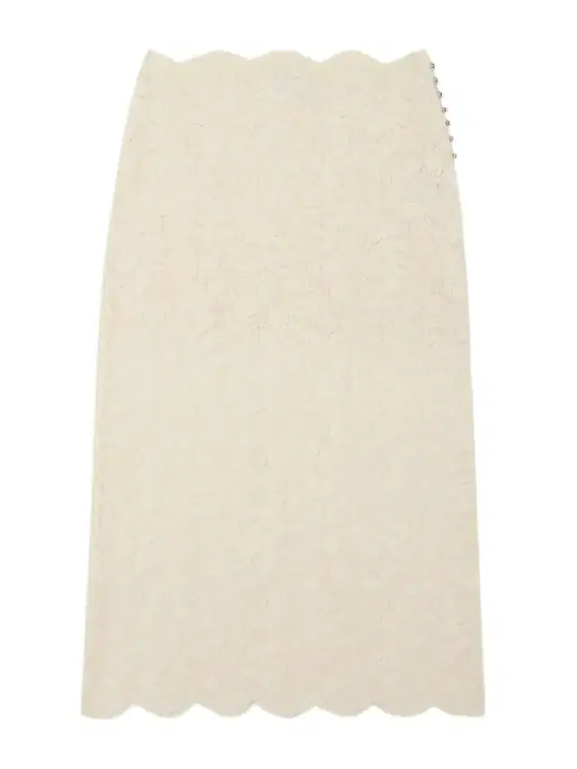 Rabanne Scalloped Lace Midi Skirt