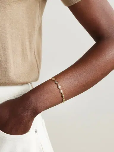 Sydney Evan Evil Eye Eternity 14-karat Gold Diamond Bracelet | Thumbnail 2