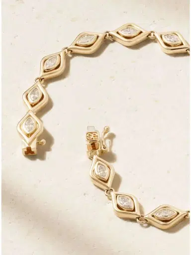 Sydney Evan Evil Eye Eternity 14-karat Gold Diamond Bracelet | Thumbnail 3