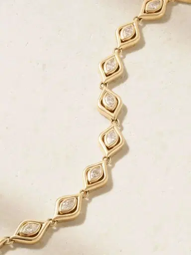 Sydney Evan Evil Eye Eternity 14-karat Gold Diamond Bracelet | Thumbnail 4