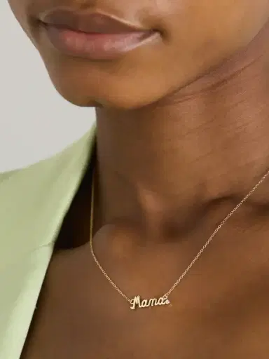 Alison Lou Mama 14-karat Gold Diamond Necklace | Thumbnail 2 Alison Lou Mama 14-karat Gold Diamond Necklace | Thumbnail 2