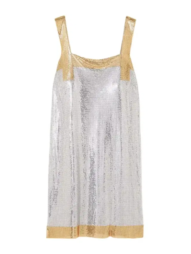 Two-tone Chainmail Mini Dress - FR 34