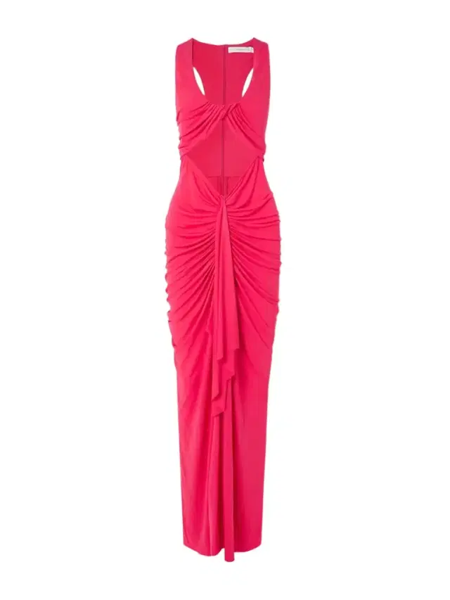Vivenda Cutout Draped Jersey Maxi Dress - UK 14