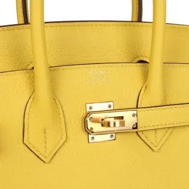 HERMÈS Hermes Birkin 25 Jaune de Naples Togo Gold Hardware | Thumbnail 7 HERMÈS Hermes Birkin 25 Jaune de Naples Togo Gold Hardware | Thumbnail 7