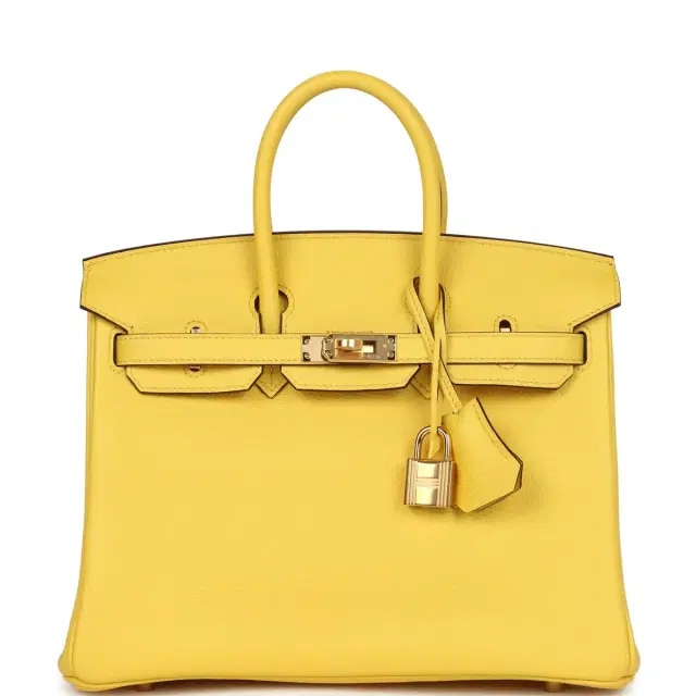 hermes Hermes Birkin 25 Jaune de Naples Togo Gold Hardware