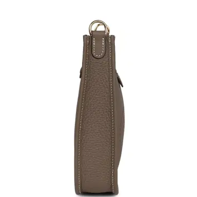HERMÈS Hermes Evelyne TPM Etoupe Clemence Gold Hardware | Thumbnail 4 HERMÈS Hermes Evelyne TPM Etoupe Clemence Gold Hardware | Thumbnail 4