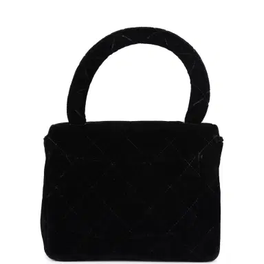Chanel Vintage Chanel Micro Kelly Child Flap Bag Black Velvet Gold Hardware | Thumbnail 5 Chanel Vintage Chanel Micro Kelly Child Flap Bag Black Velvet Gold Hardware | Thumbnail 5