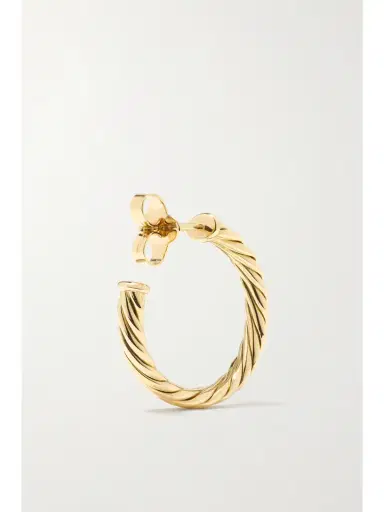 David Yurman Cable Spira 18-karat Gold Hoop Earrings | Thumbnail 4 David Yurman Cable Spira 18-karat Gold Hoop Earrings | Thumbnail 4